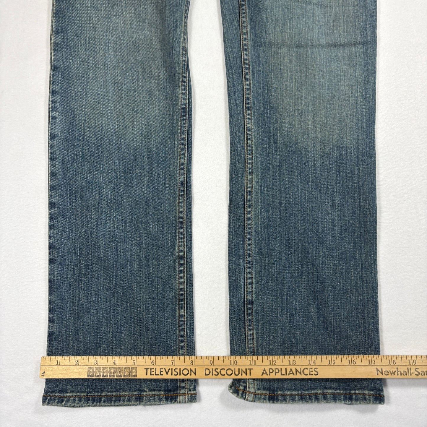 Arizona Jean Co Mens Slim Straight Jeans 33x32 Blue Denim Flex Stretch