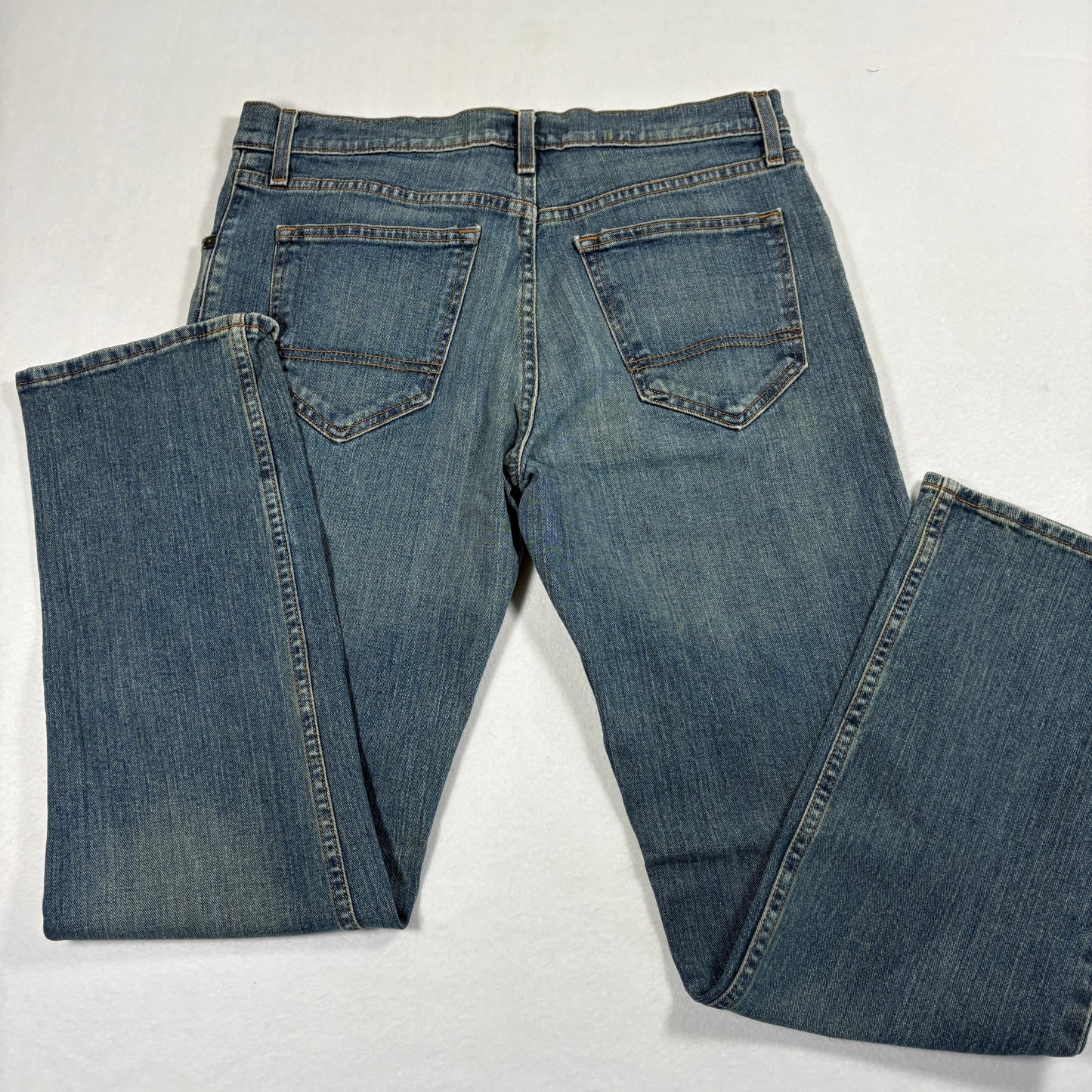 Arizona Jean Co Mens Slim Straight Jeans 33x32 Blue Denim Flex Stretch