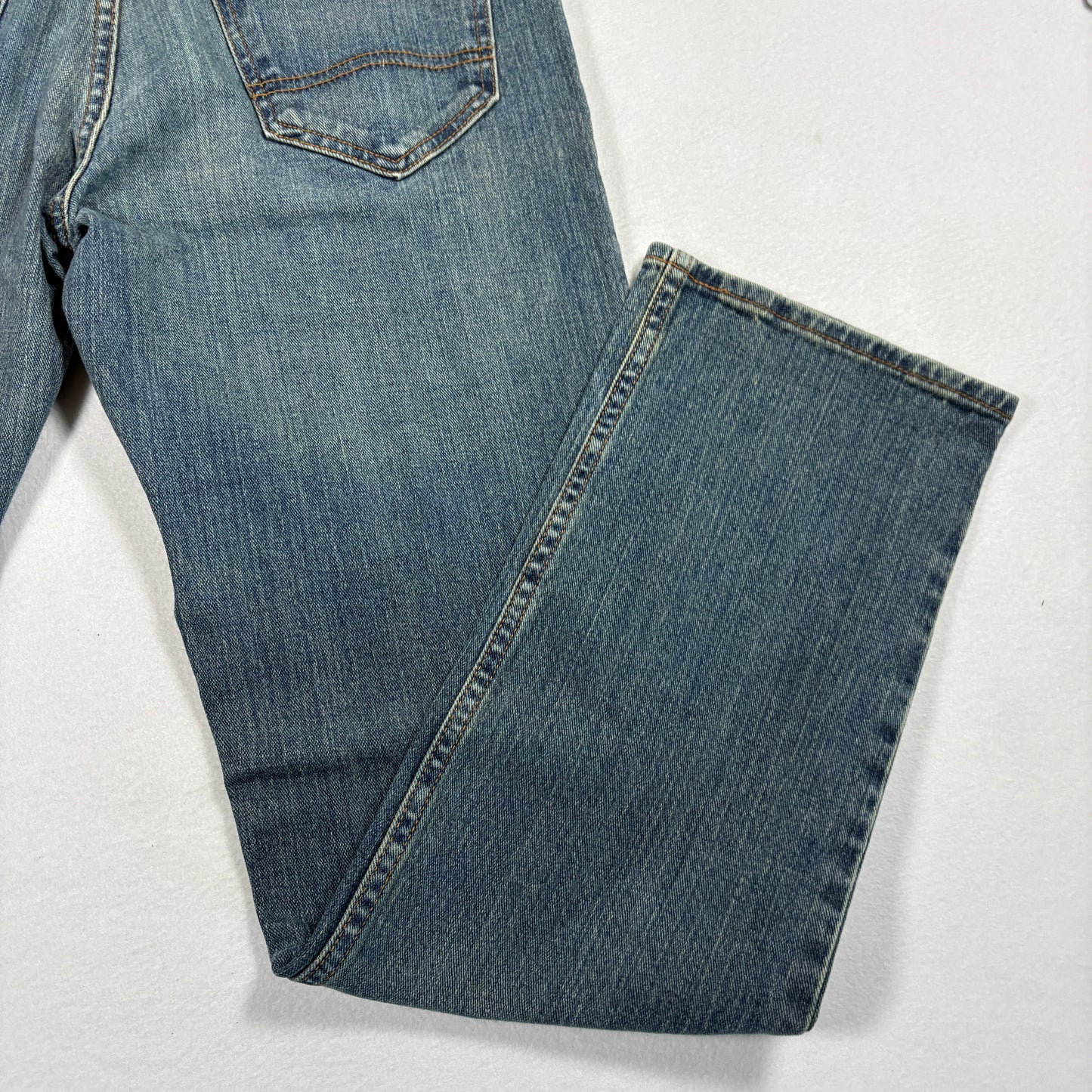 Arizona Jean Co Mens Slim Straight Jeans 33x32 Blue Denim Flex Stretch