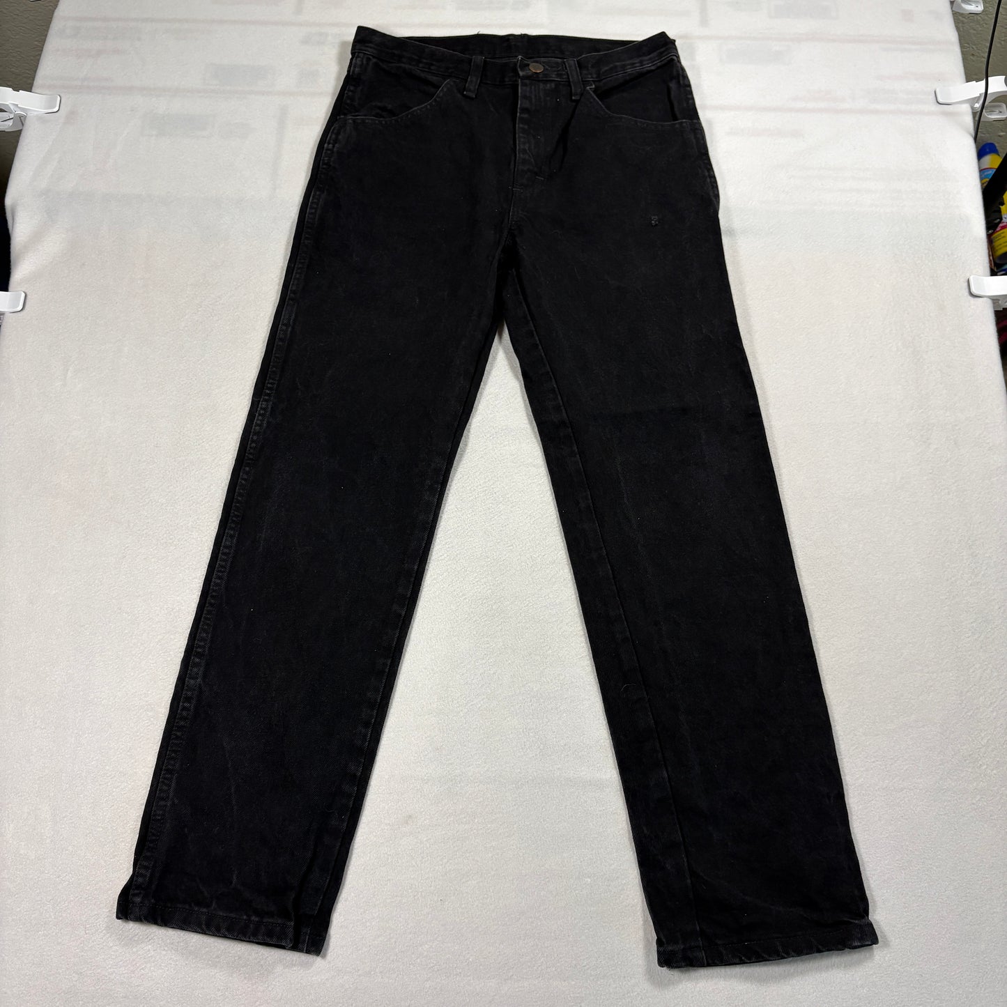 Rustler Jeans Mens 30x30 Black Denim Vintage 90s Grunge Straight Fit Streetwear