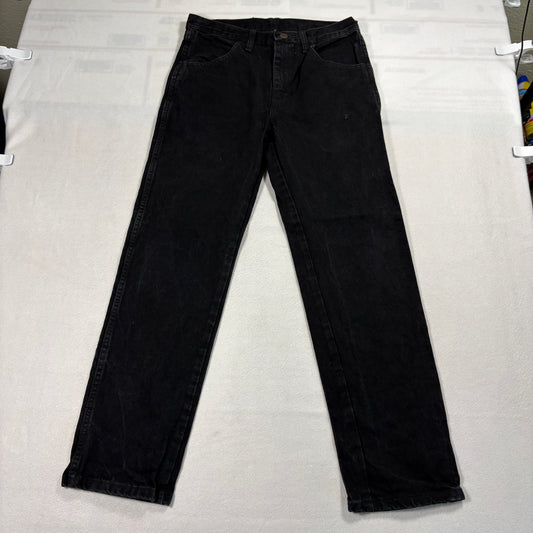 Rustler Jeans Mens 30x30 Black Denim Vintage 90s Grunge Straight Fit Streetwear