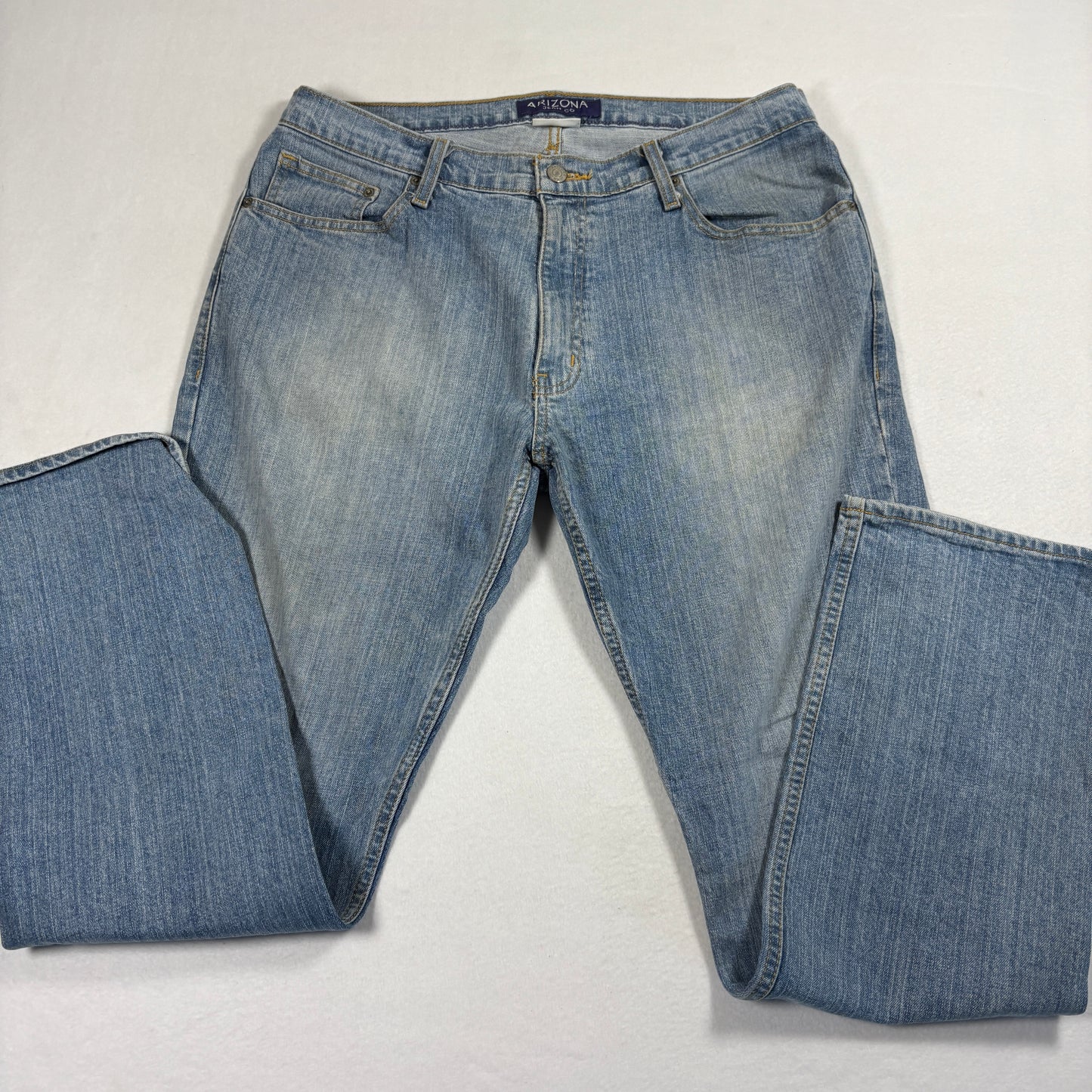 Arizona Mens Jeans 33x32 Light Wash Athletic Fit Flex Denim Y2K 90s Grunge