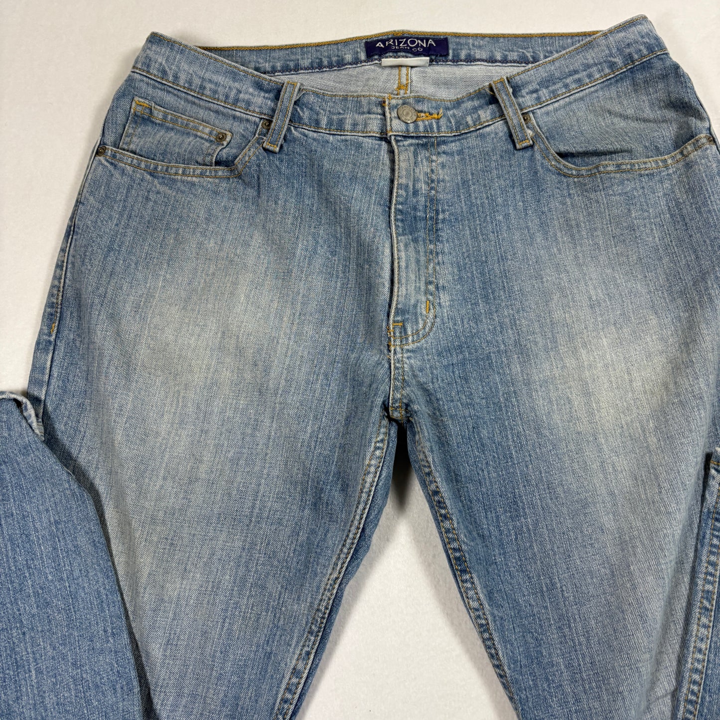 Arizona Mens Jeans 33x32 Light Wash Athletic Fit Flex Denim Y2K 90s Grunge