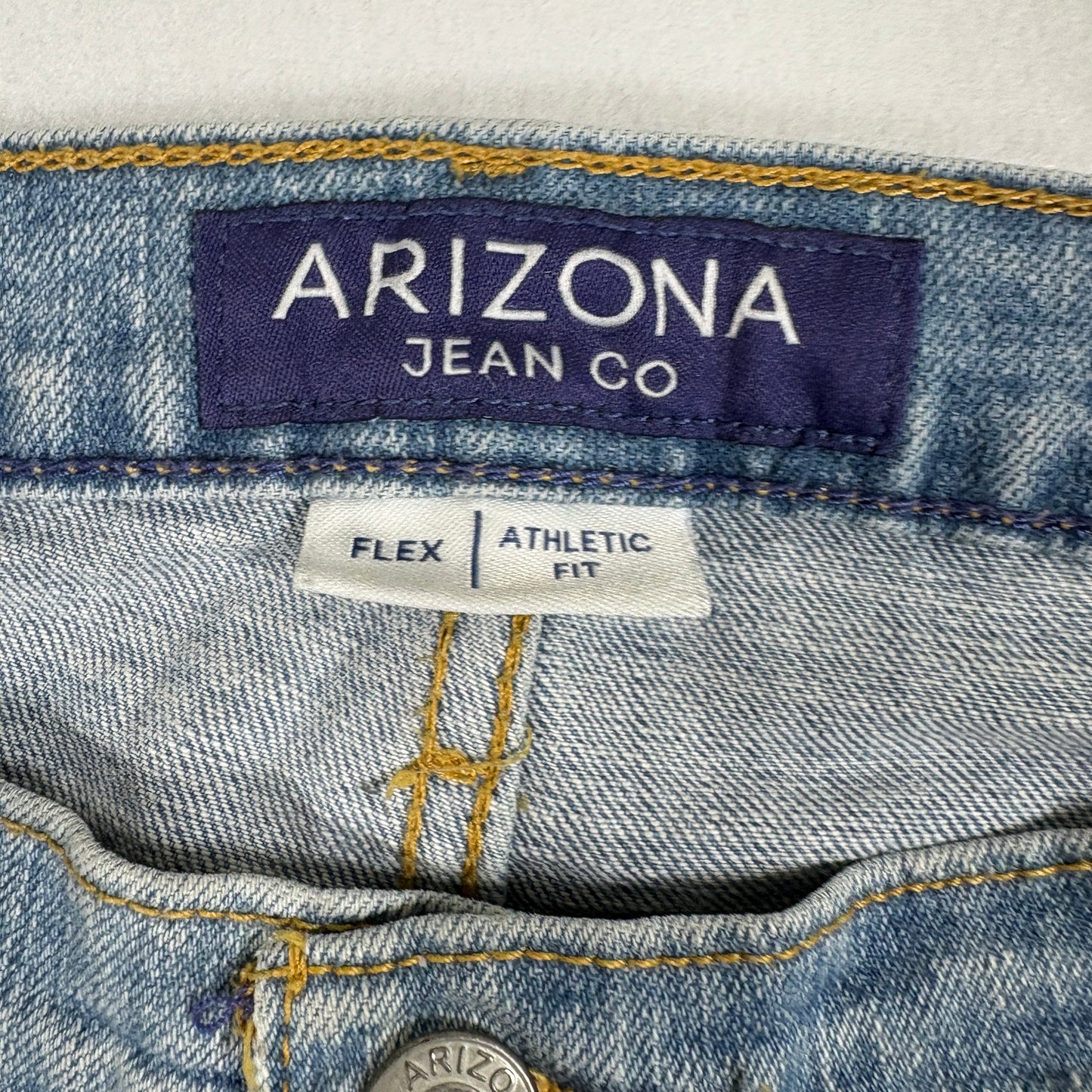 Arizona Mens Jeans 33x32 Light Wash Athletic Fit Flex Denim Y2K 90s Grunge