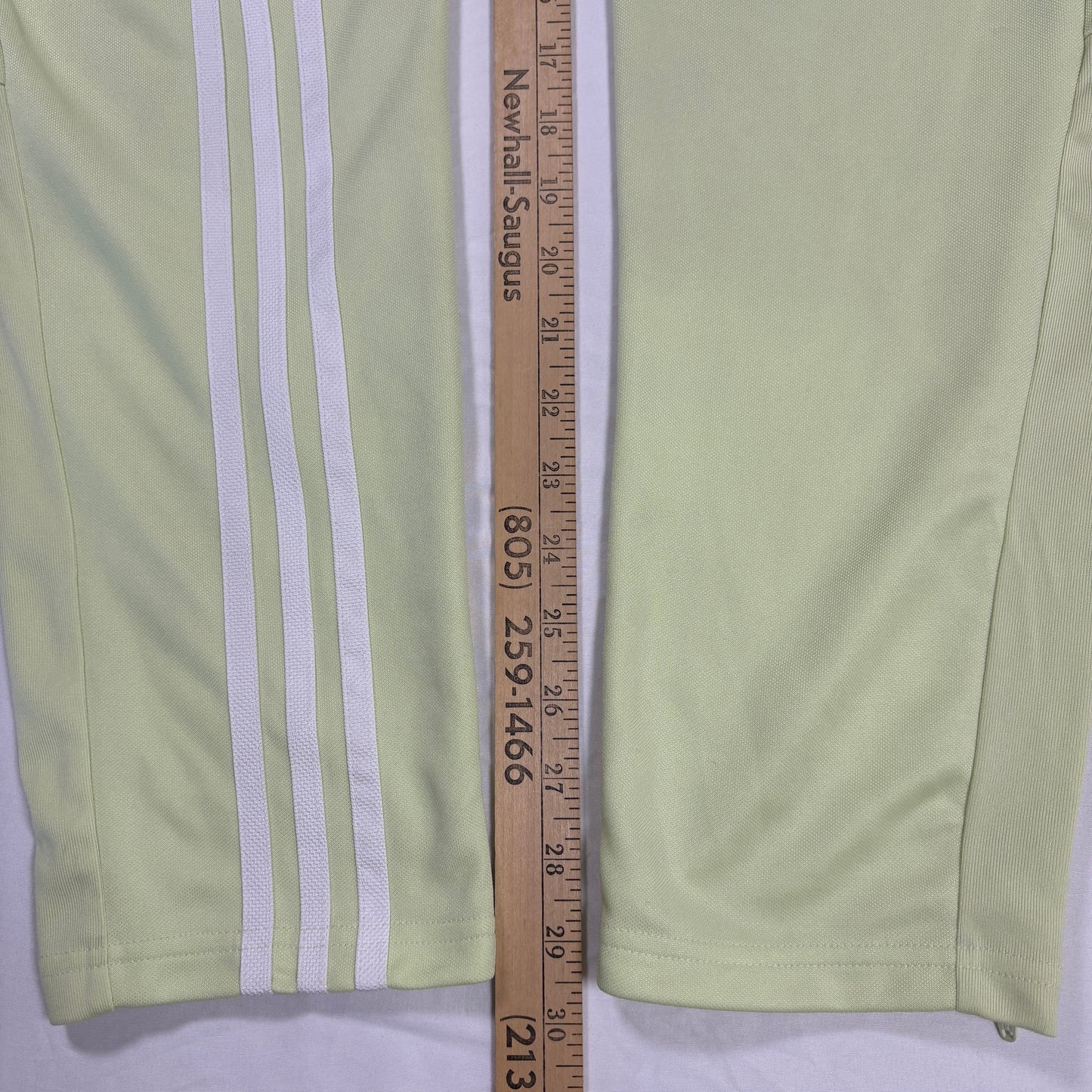 Adidas Men’s XL Track Pants Green 3-Stripes Joggers Athletic Tapered Zip Cuffs