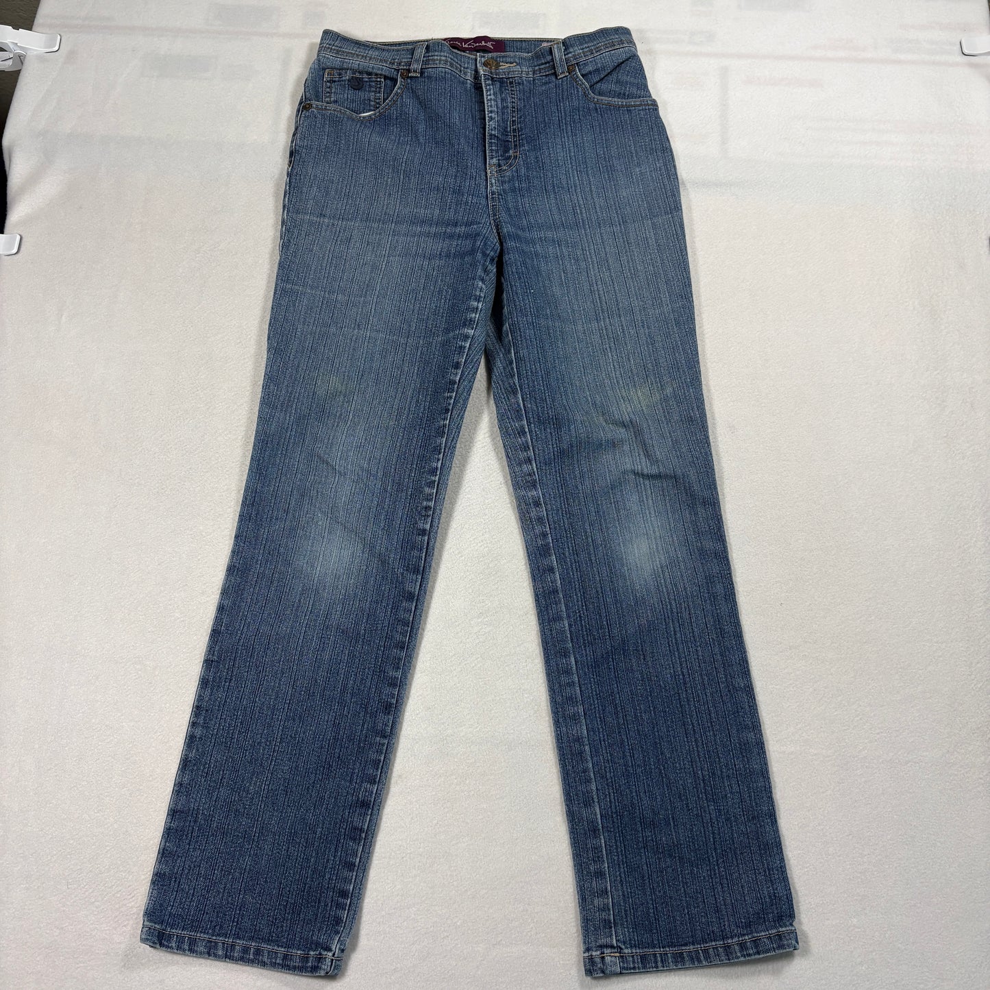 Gloria Vanderbilt Amanda Jeans Womens 6P Blue Denim Mid Rise Straight Fit Classic