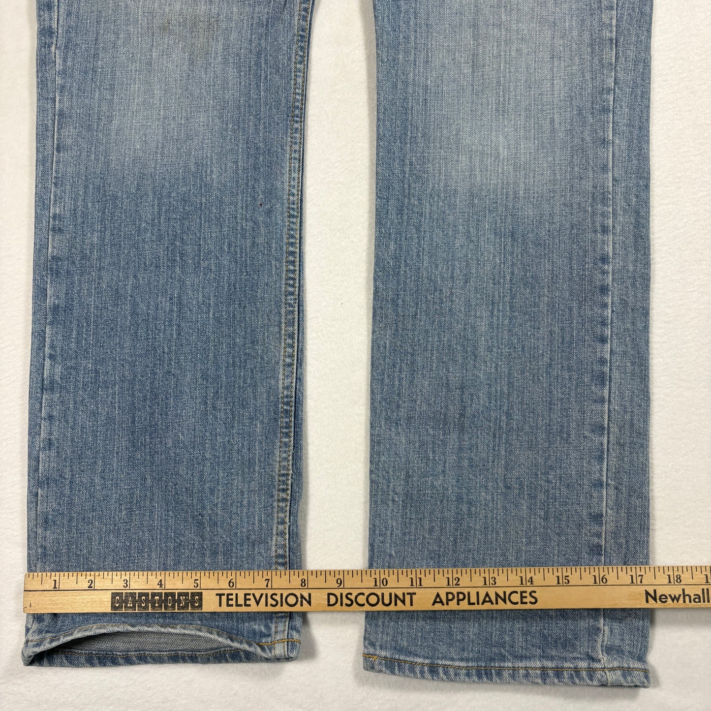 Arizona Mens Jeans 33x32 Light Wash Athletic Fit Flex Denim Y2K 90s Grunge