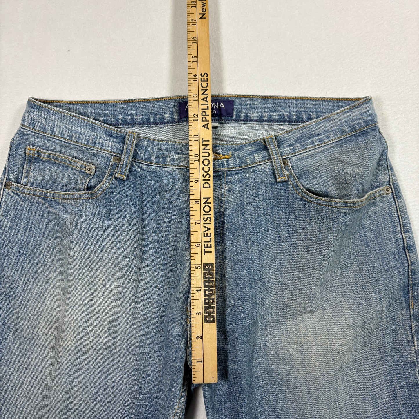 Arizona Mens Jeans 33x32 Light Wash Athletic Fit Flex Denim Y2K 90s Grunge