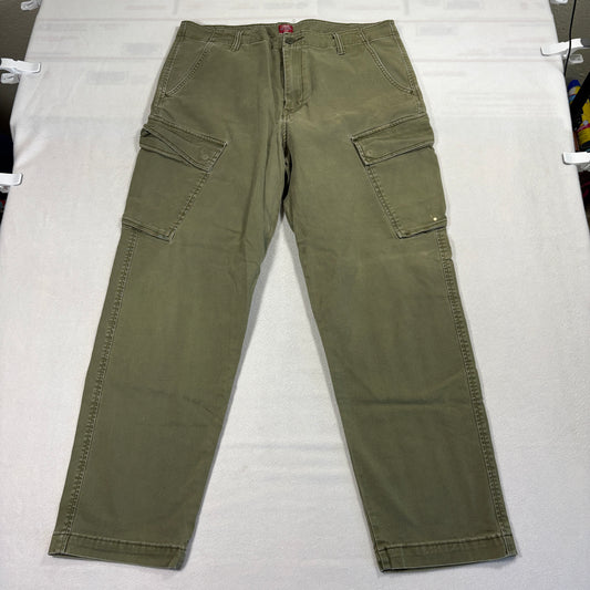 Levi’s XX Cargo Pants Mens 36x32 Olive Green Taper Fit Utility Y2K Streetwear