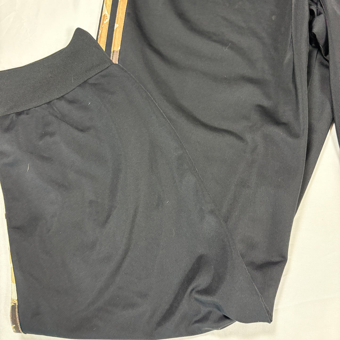 Adidas Men’s XL Track Pants Black Gold Camo 3-Stripes Joggers Primegreen