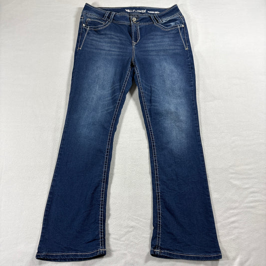 Wallflower Luscious Curvy Bootcut Jeans Womens 13 Reg Dark Wash Stretch
