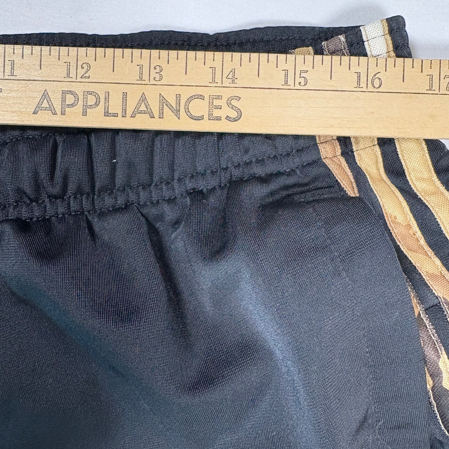 Adidas Men’s XL Track Pants Black Gold Camo 3-Stripes Joggers Primegreen