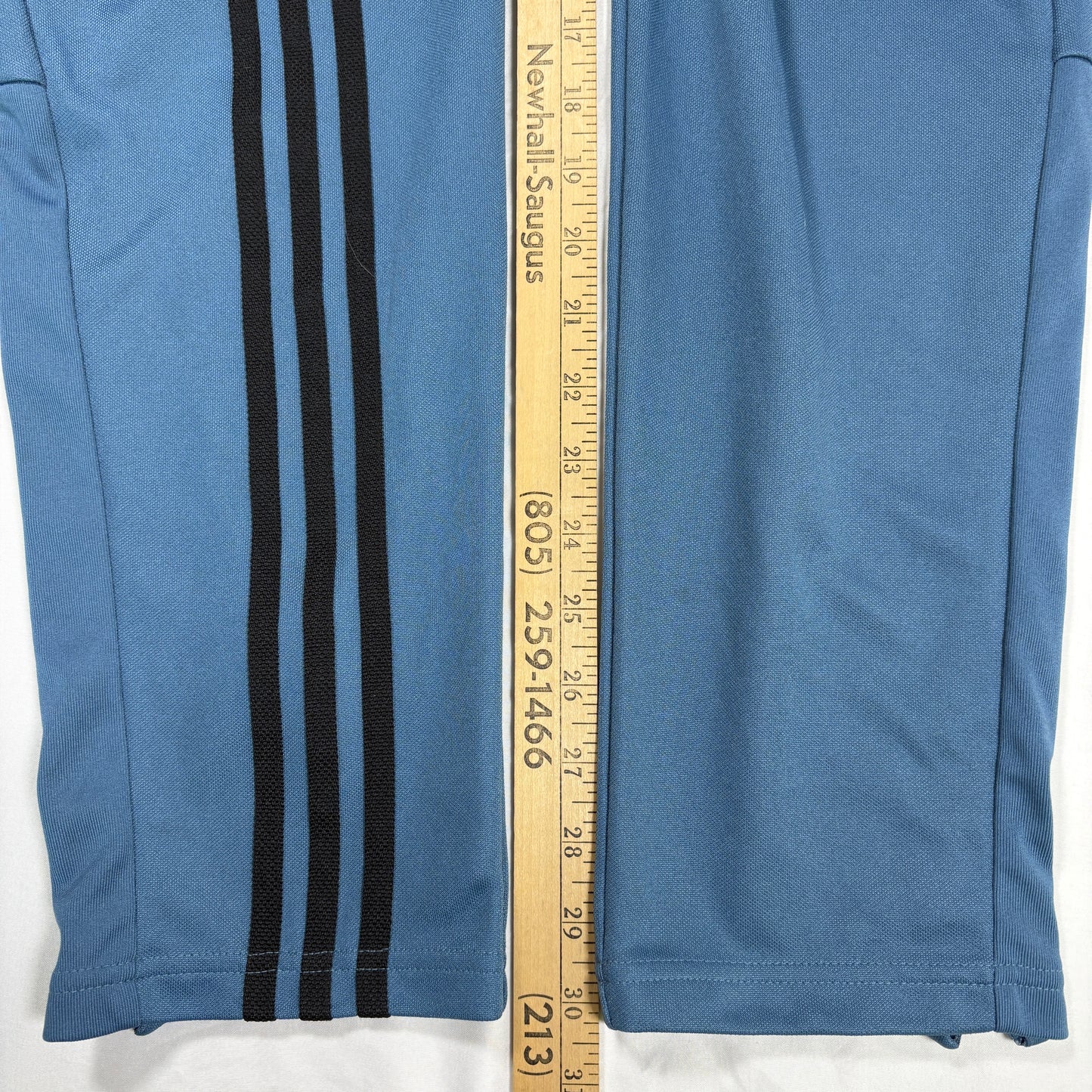 Adidas Men’s XL Track Pants Blue Black 3-Stripes Joggers Tapered Primegreen