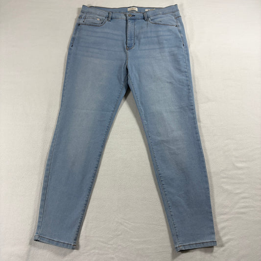 Curve Appeal Essential Skinny Jeans Womens 16x33 Light Wash Stretch Denim