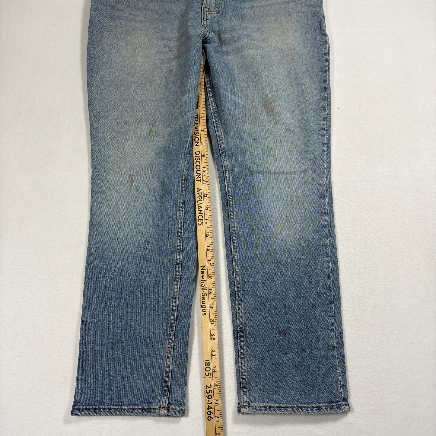 Vintage Mens Jeans 38x30 Light Wash Straight Leg Denim Y2K 90s Grunge