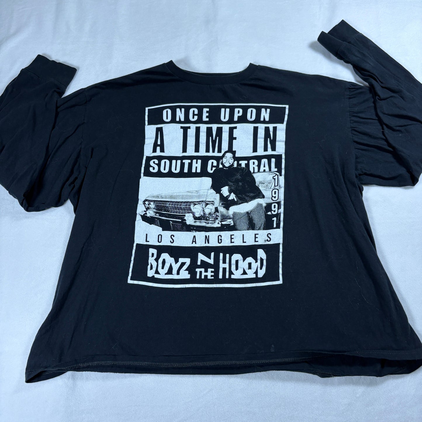 Boyz N The Hood T Shirt Mens 2XL Vintage 90s Movie Rap Tee Black Streetwear Prin
