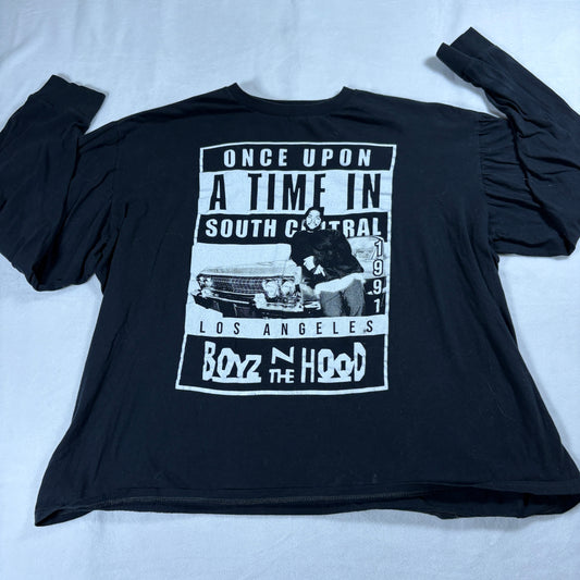 Boyz N The Hood T Shirt Mens 2XL Vintage 90s Movie Rap Tee Black Streetwear Prin