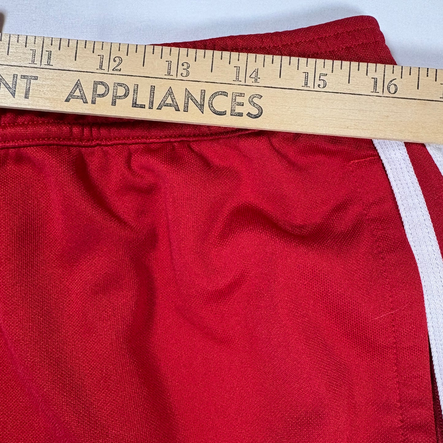 Adidas Men’s XL Track Pants Red White 3-Stripes Joggers Tapered Training