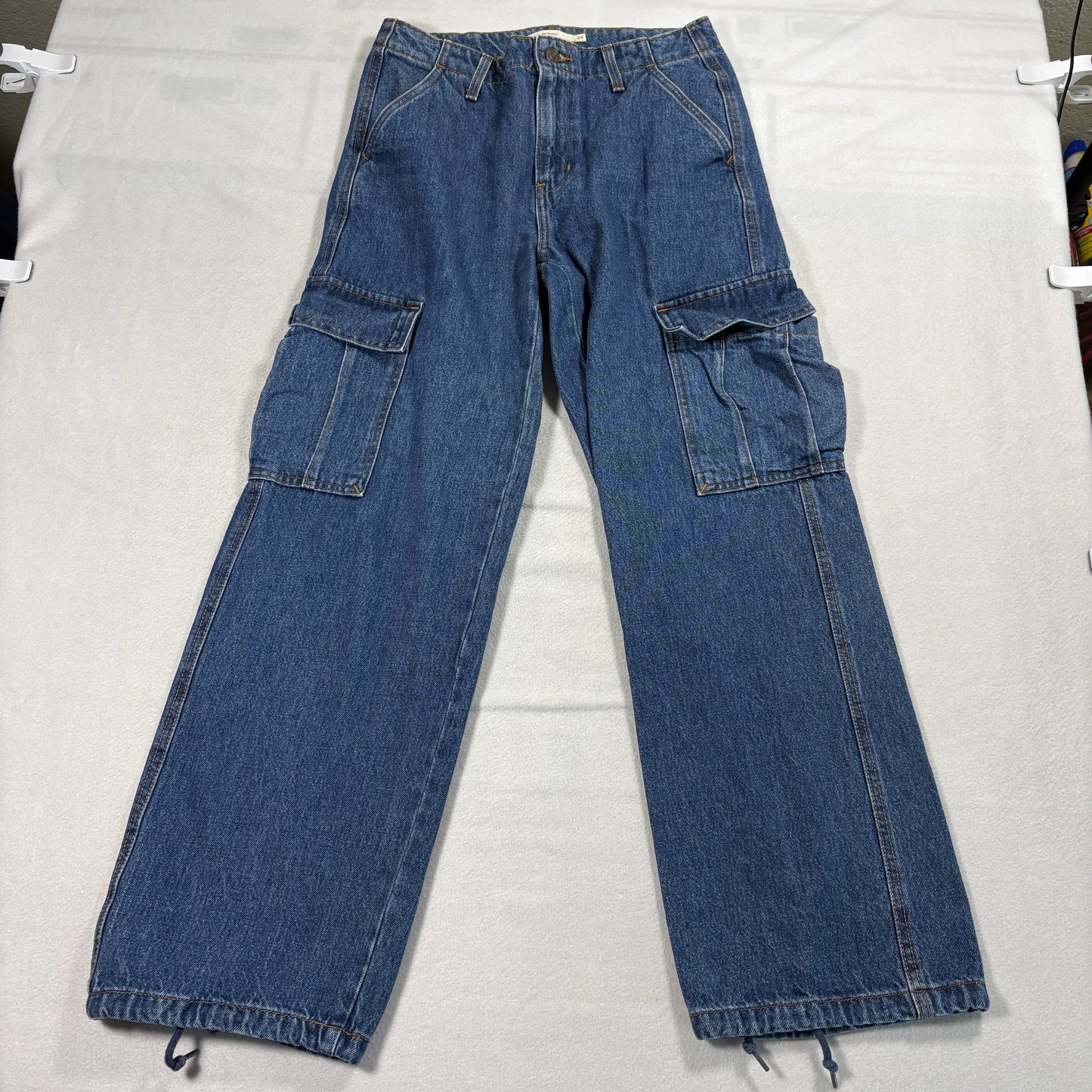 Levis 94 Baggy Jeans Womens W26 L30 Blue Denim Cargo Y2K 90s Grunge Streetwear