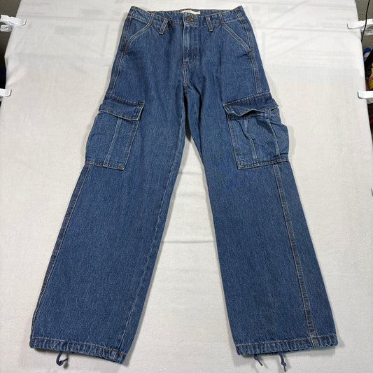 Levis 94 Baggy Jeans Womens W26 L30 Blue Denim Cargo Y2K 90s Grunge Streetwear