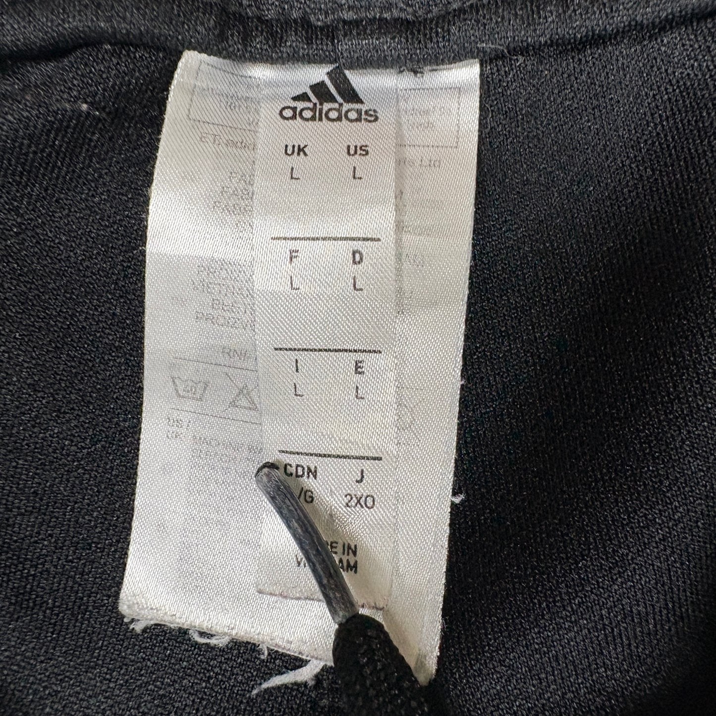 Adidas Men’s L Track Pants Black Green 3-Stripes Joggers Tapered Training