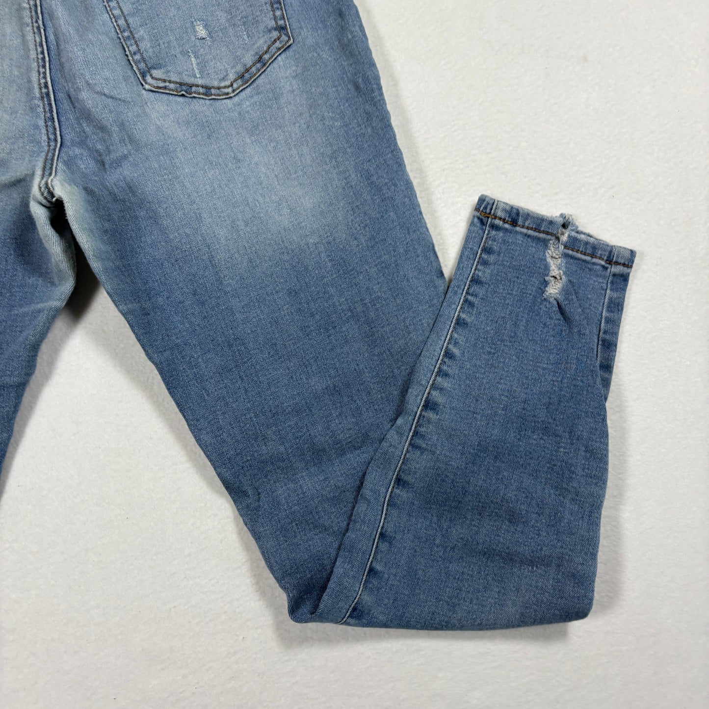 Ashley Mason Womens Jeans Sz 9 Distressed Skinny Denim Light Wash Y2K 90s