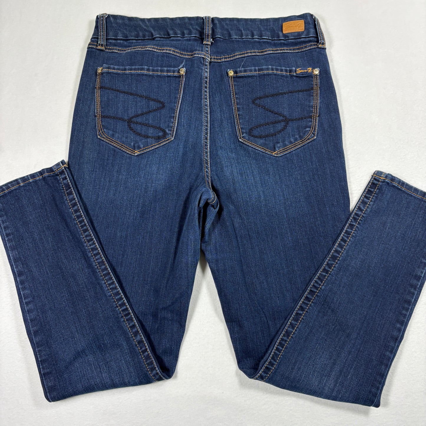 Seven7 Womens Jeans Sz 12 Dark Wash Skinny Denim Stretch Y2K Curvy Vintage