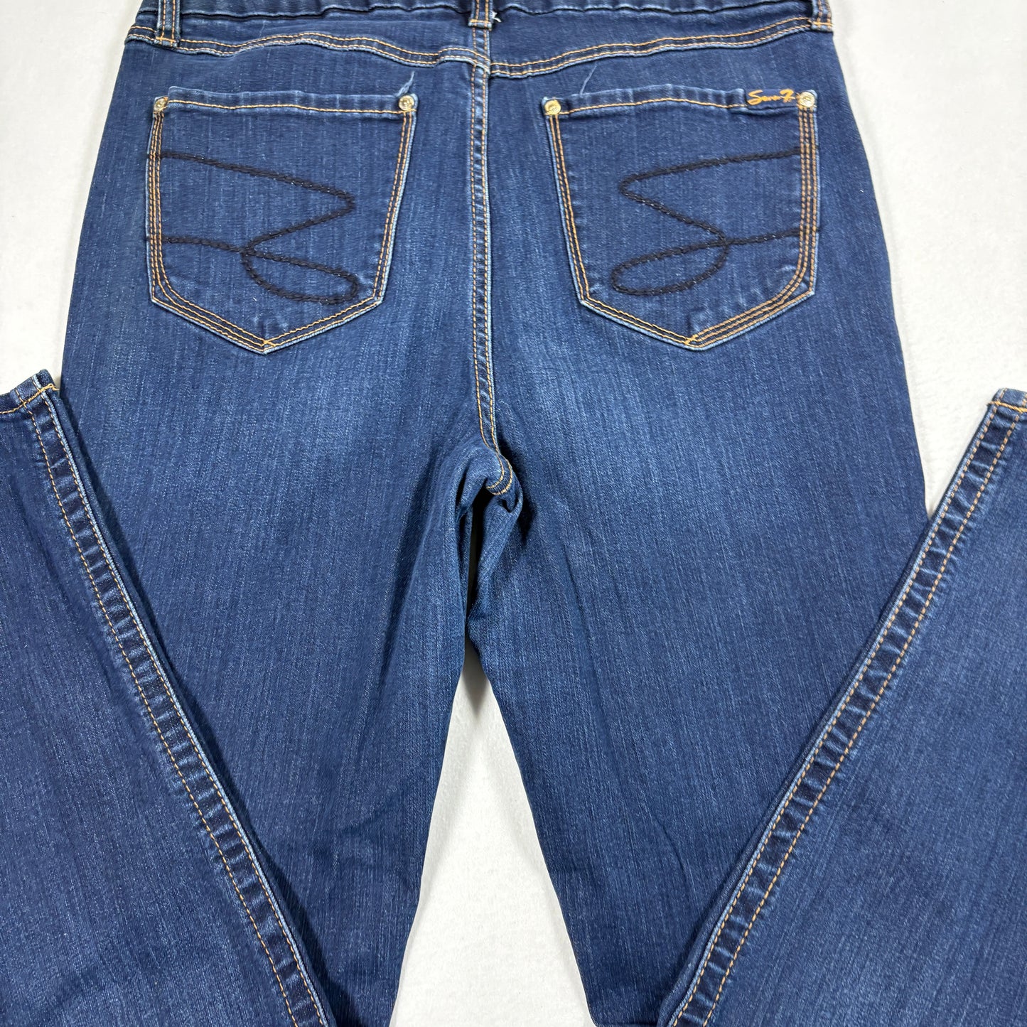 Seven7 Womens Jeans Sz 12 Dark Wash Skinny Denim Stretch Y2K Curvy Vintage