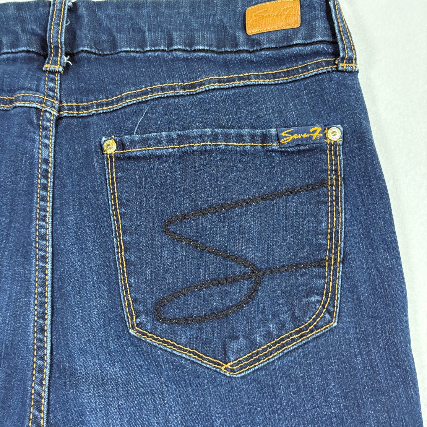 Seven7 Womens Jeans Sz 12 Dark Wash Skinny Denim Stretch Y2K Curvy Vintage