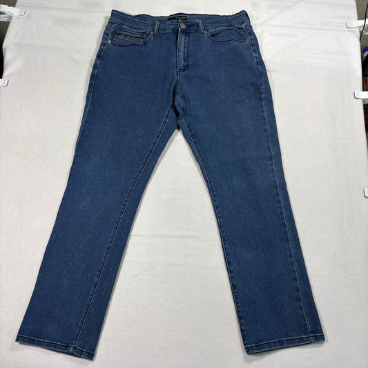 G Fried Denim Slim Jeans Mens 34x30 Blue Stretch Straight Fit Moto Pocket Style