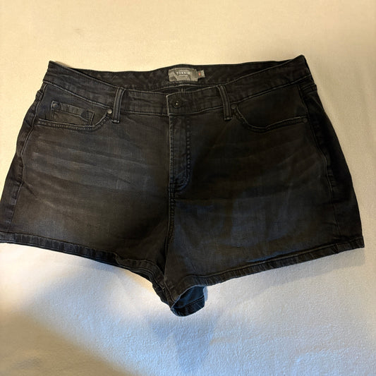 Torrid Denim Shorts Womens 16 Fits Like 36 Black Stretch Jean Shorts Plus Size