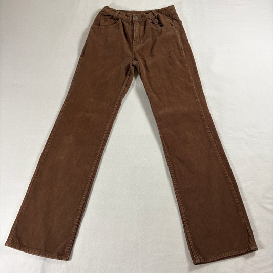 California Jolt Womens Brown Corduroy Pants Straight Leg High Rise Vintage 90s