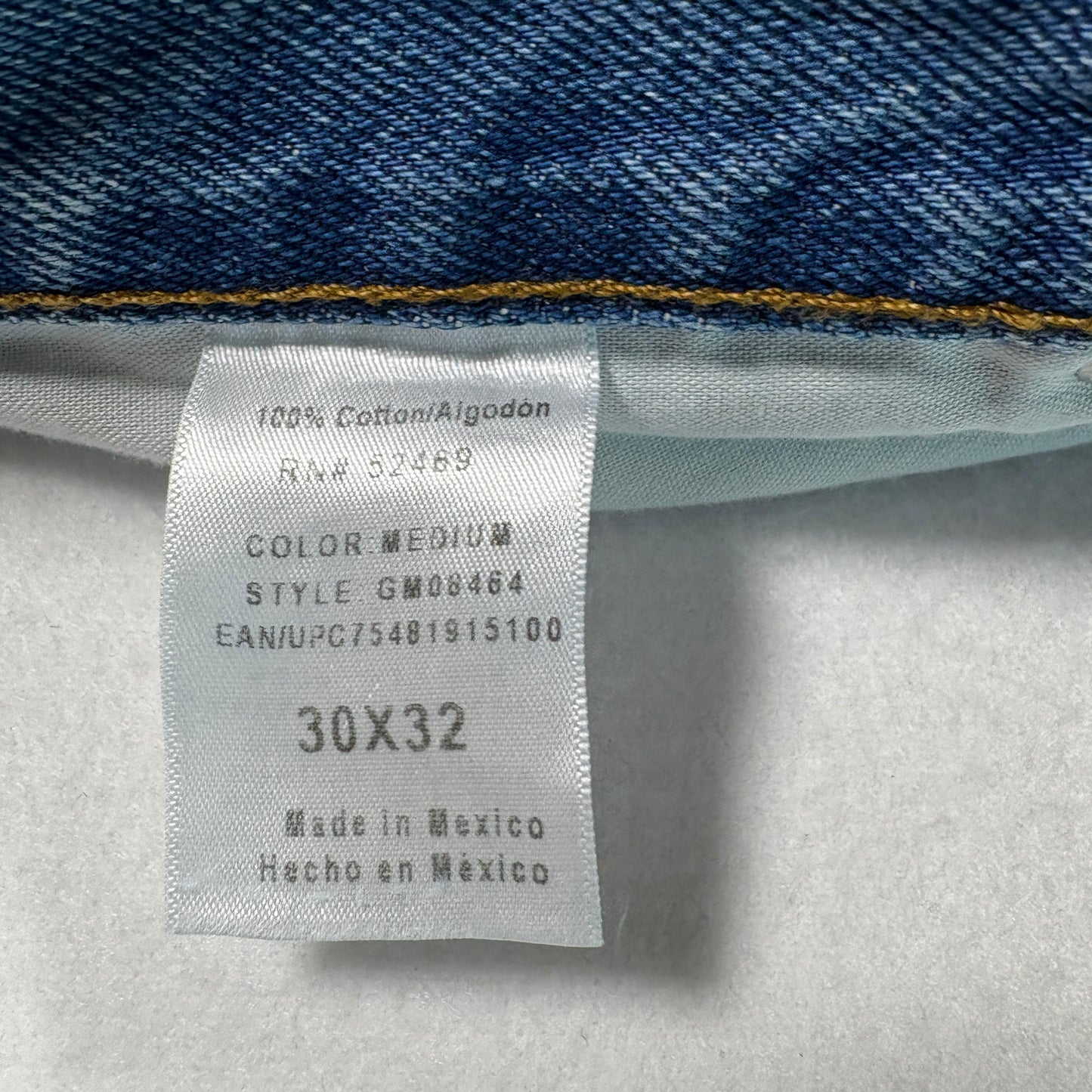 George Mens Jeans 30x32 Medium Wash Regular Fit Denim Straight Vintage 90s