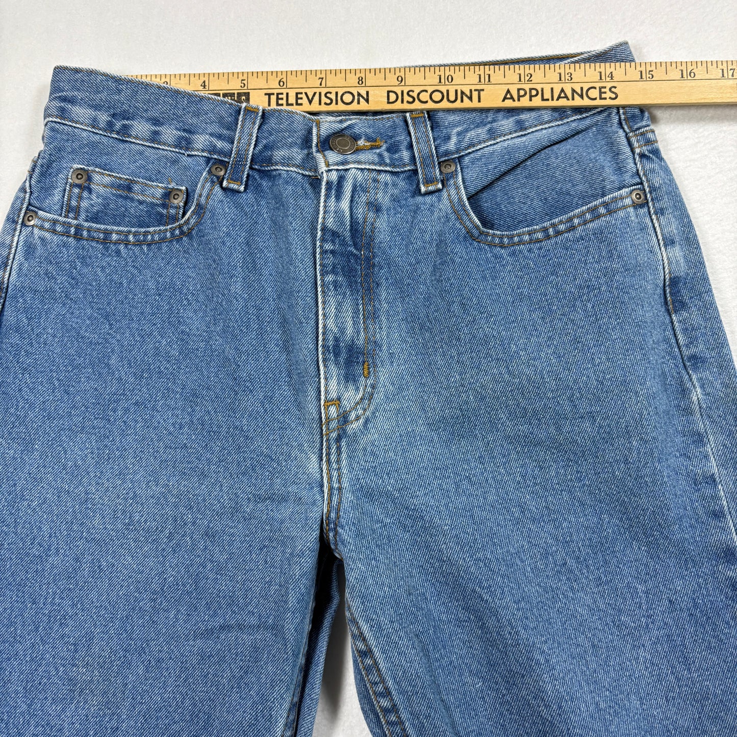 George Mens Jeans 30x32 Medium Wash Regular Fit Denim Straight Vintage 90s