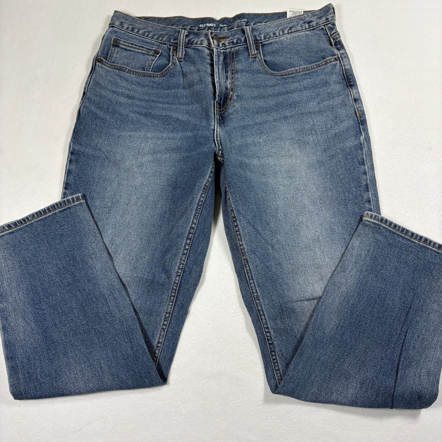 Old Navy Mens Jeans 32x30 Light Wash Athletic Taper Built-In Flex Y2K 90s