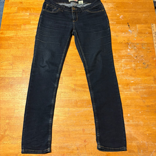 Paris Blues Jeans Womens 7 Dark Wash Skinny Stretch Denim Casual Mid Rise Fit