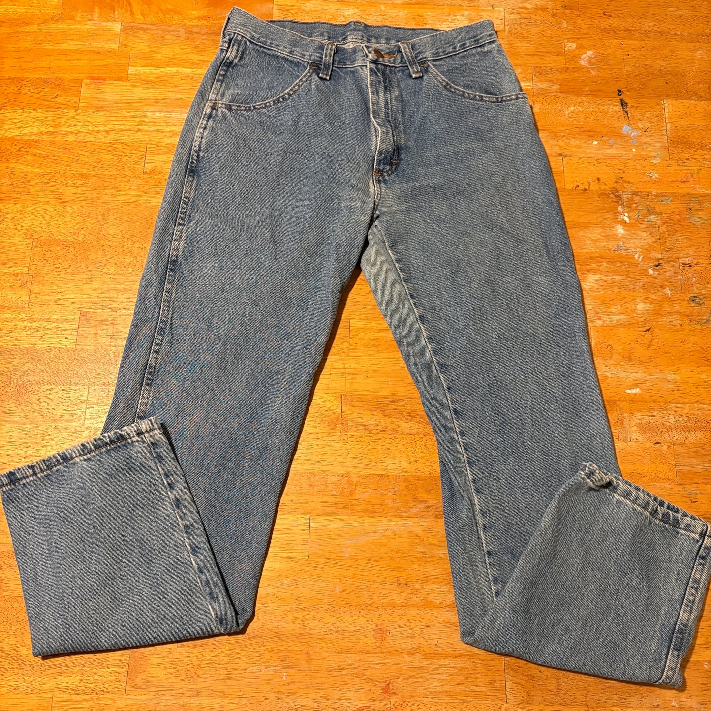 Rustler Jeans Mens 30x32 Blue Vintage Straight Leg Denim Workwear Classics Fit!