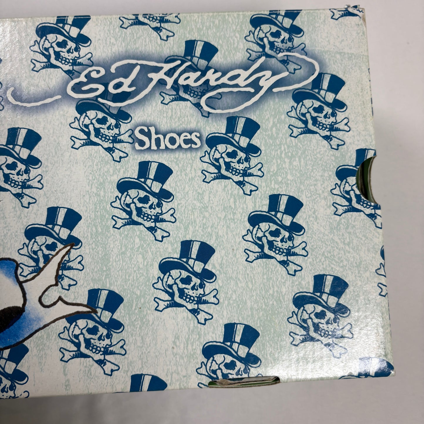 Ed Hardy Men’s Lowrise Classic Shoes Navy Size 8 Skulls Tattoo Art Slip On