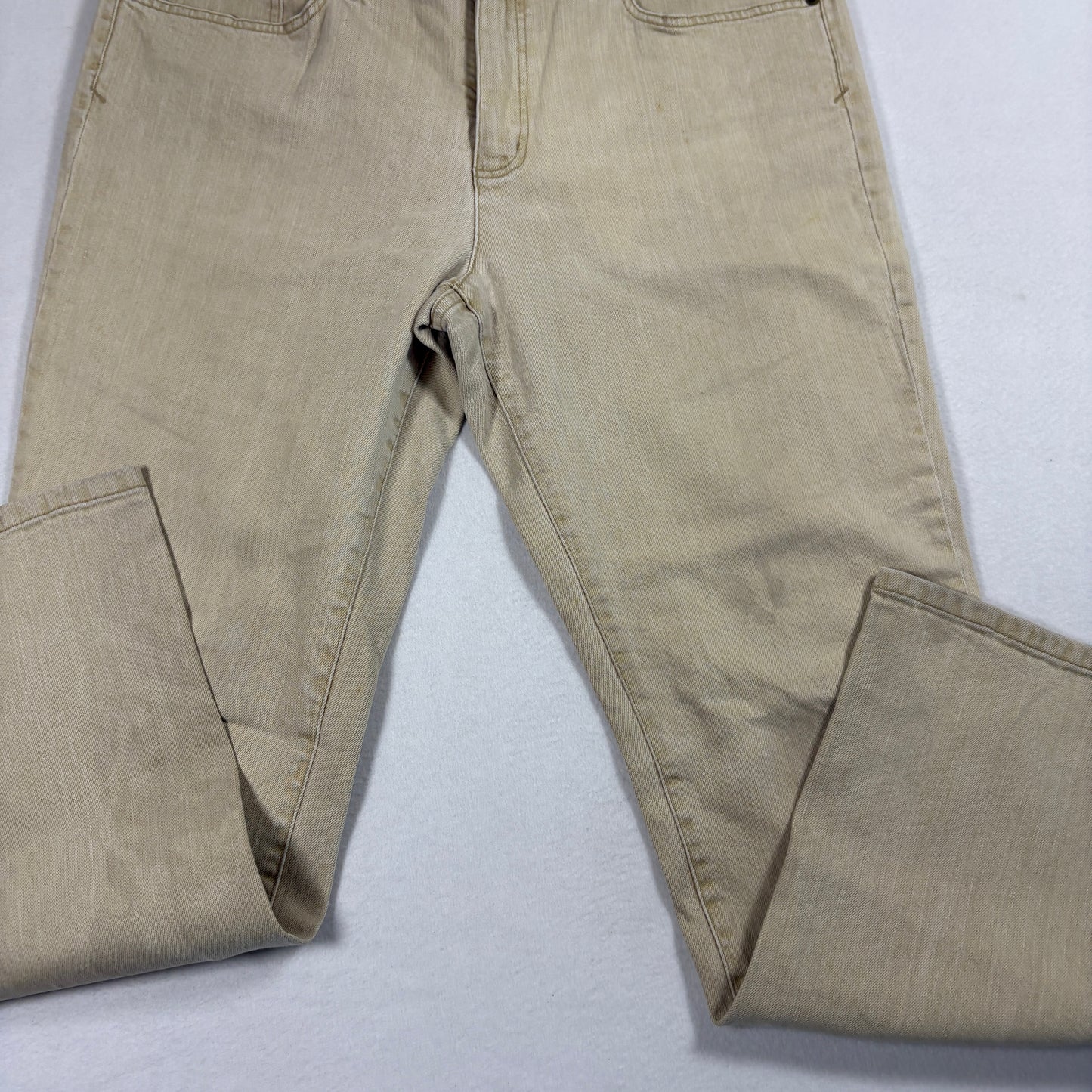 Lauren Ralph Lauren Womens Jeans Sz 16 Beige Straight Leg Denim Y2K Vintage