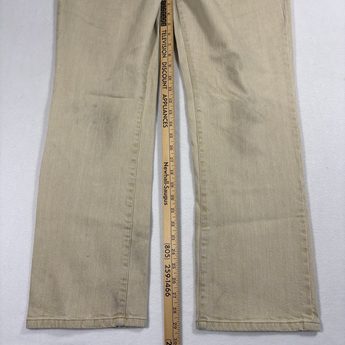 Lauren Ralph Lauren Womens Jeans Sz 16 Beige Straight Leg Denim Y2K Vintage