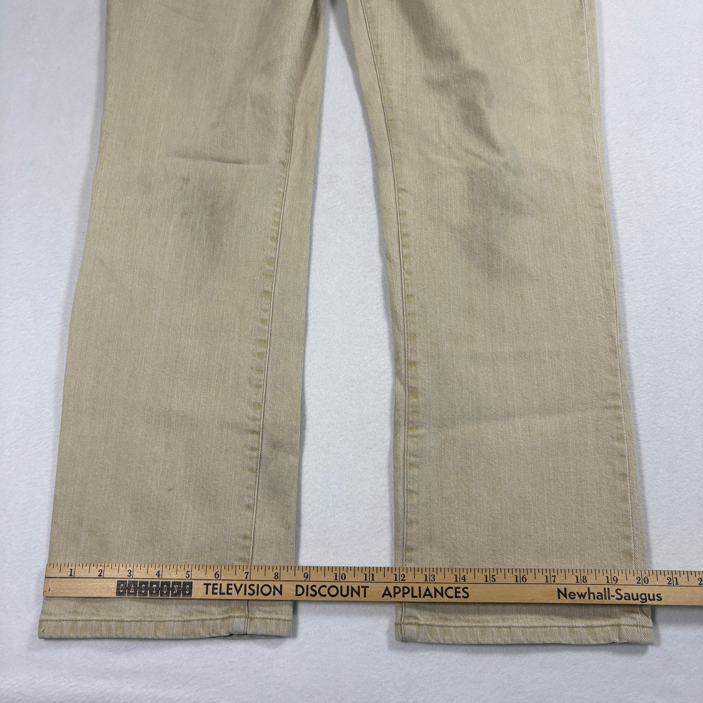 Lauren Ralph Lauren Womens Jeans Sz 16 Beige Straight Leg Denim Y2K Vintage