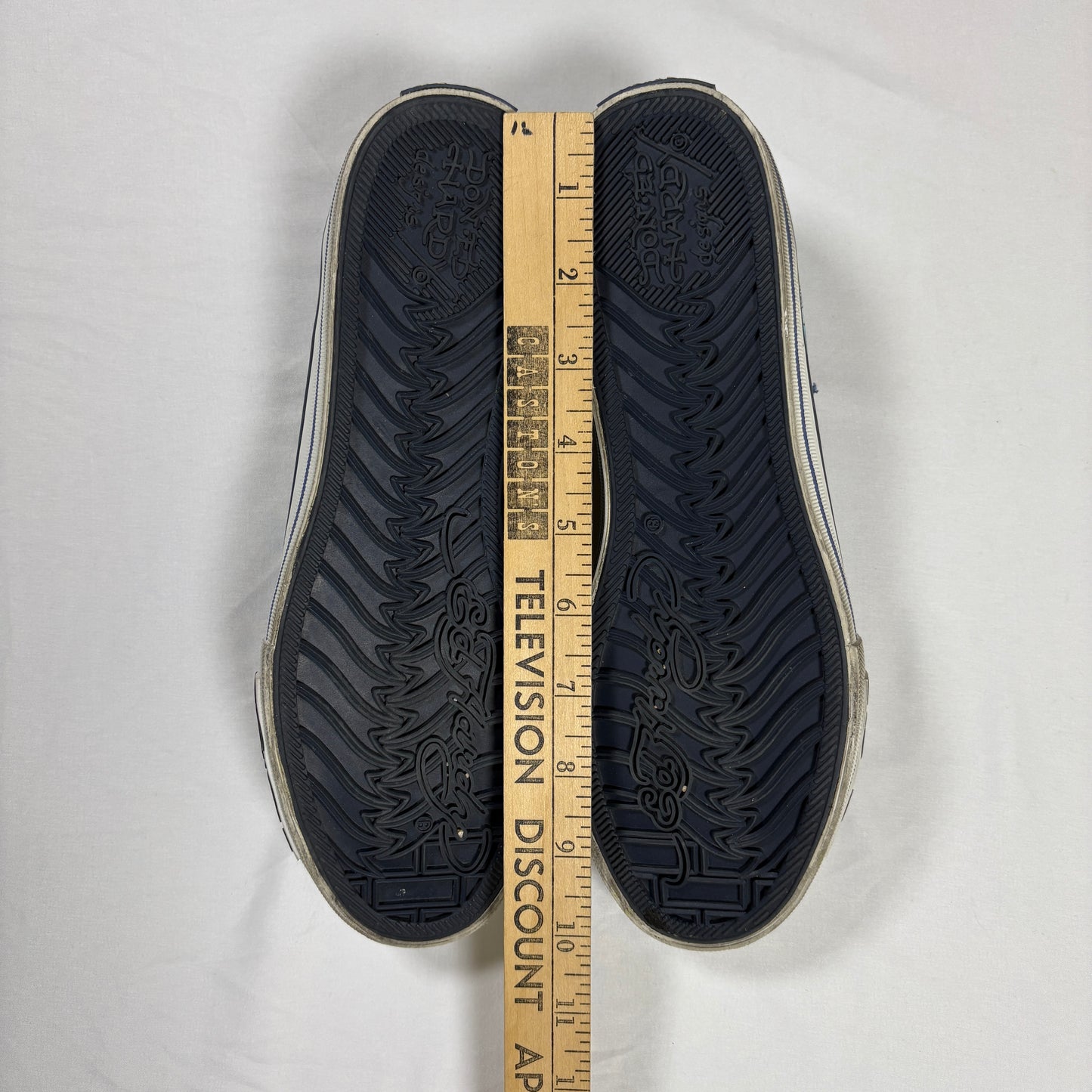 Ed Hardy Men’s Lowrise Classic Shoes Navy Size 8 Skulls Tattoo Art Slip On