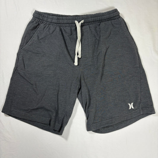 Hurley Men’s Shorts XL Gray Knit Fleece Drawstring Elastic Waist Lounge Casual