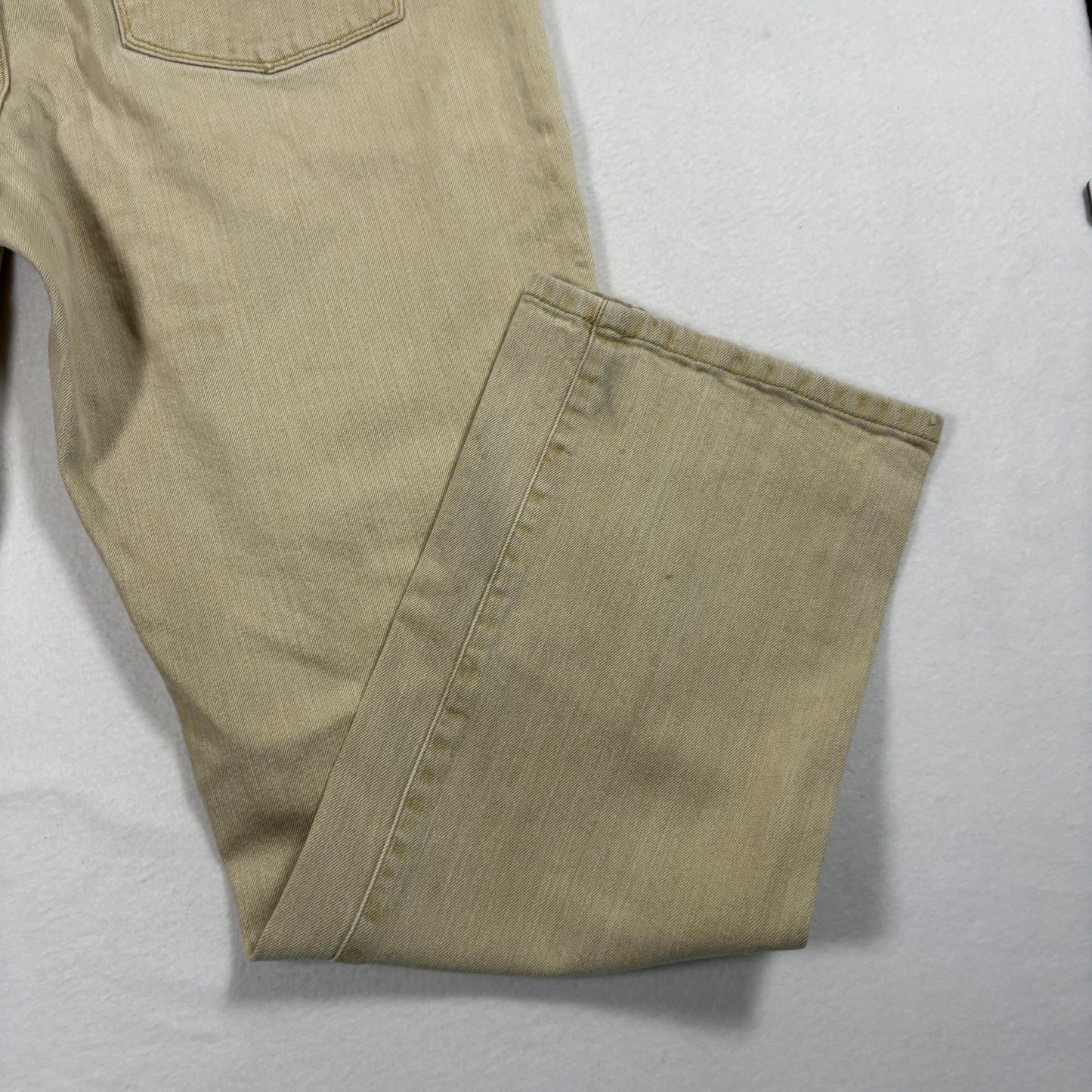 Lauren Ralph Lauren Womens Jeans Sz 16 Beige Straight Leg Denim Y2K Vintage