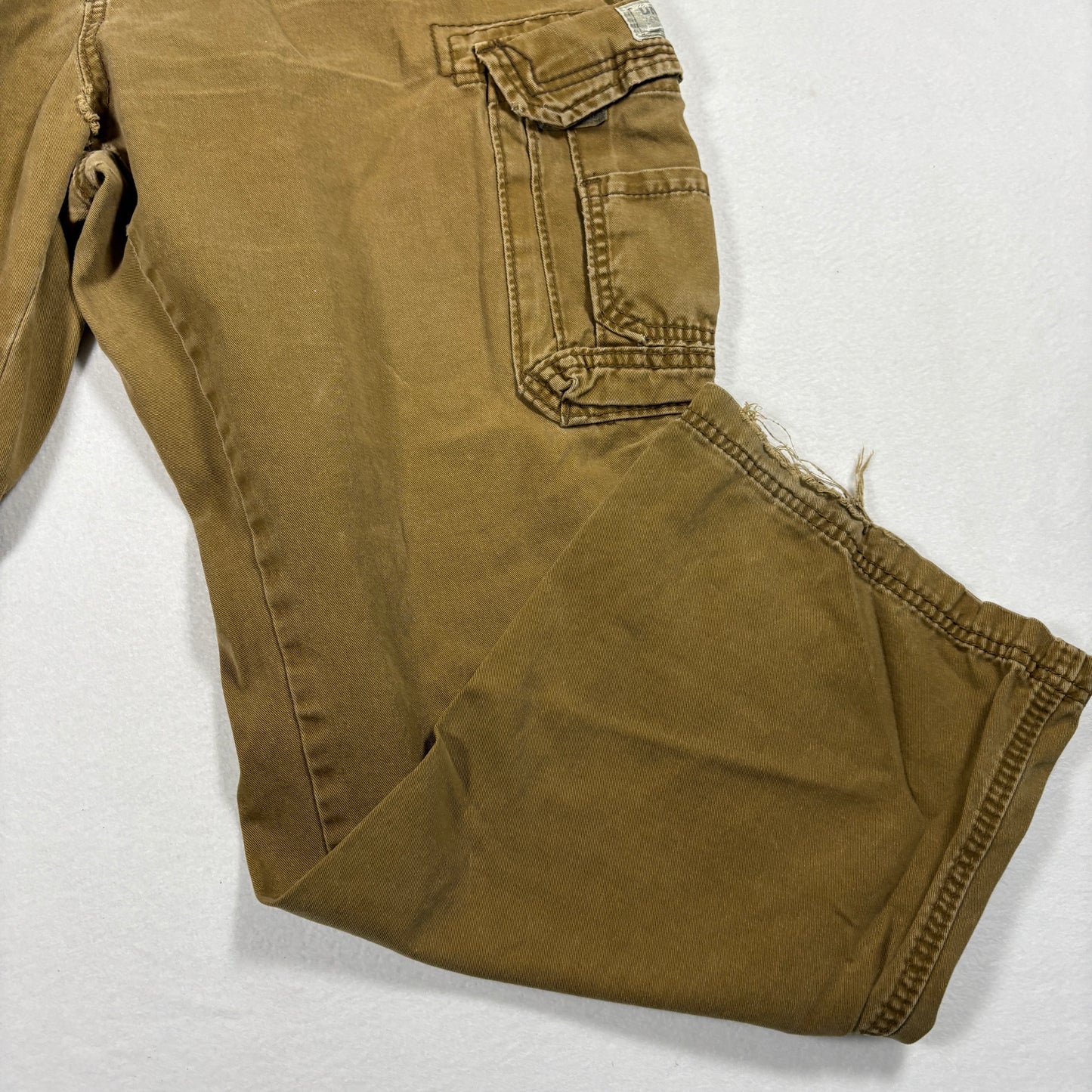 Unionbay Mens Cargo Pants 44x32 Brown Y2K Baggy Workwear 90s Grunge Utility