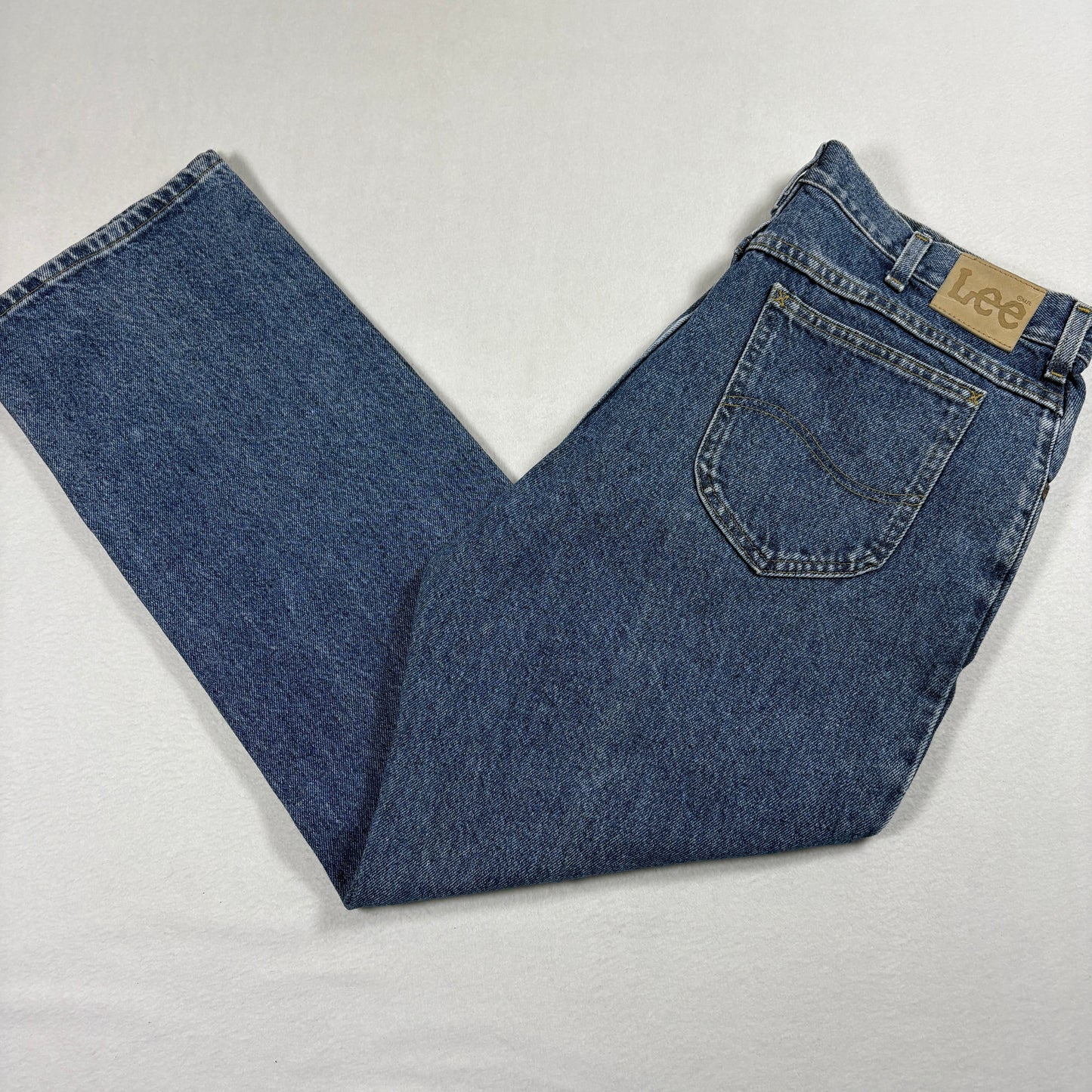 Lee Mens Jeans 38x30 Blue Denim Y2K Vintage Straight 90s Grunge Classic USA