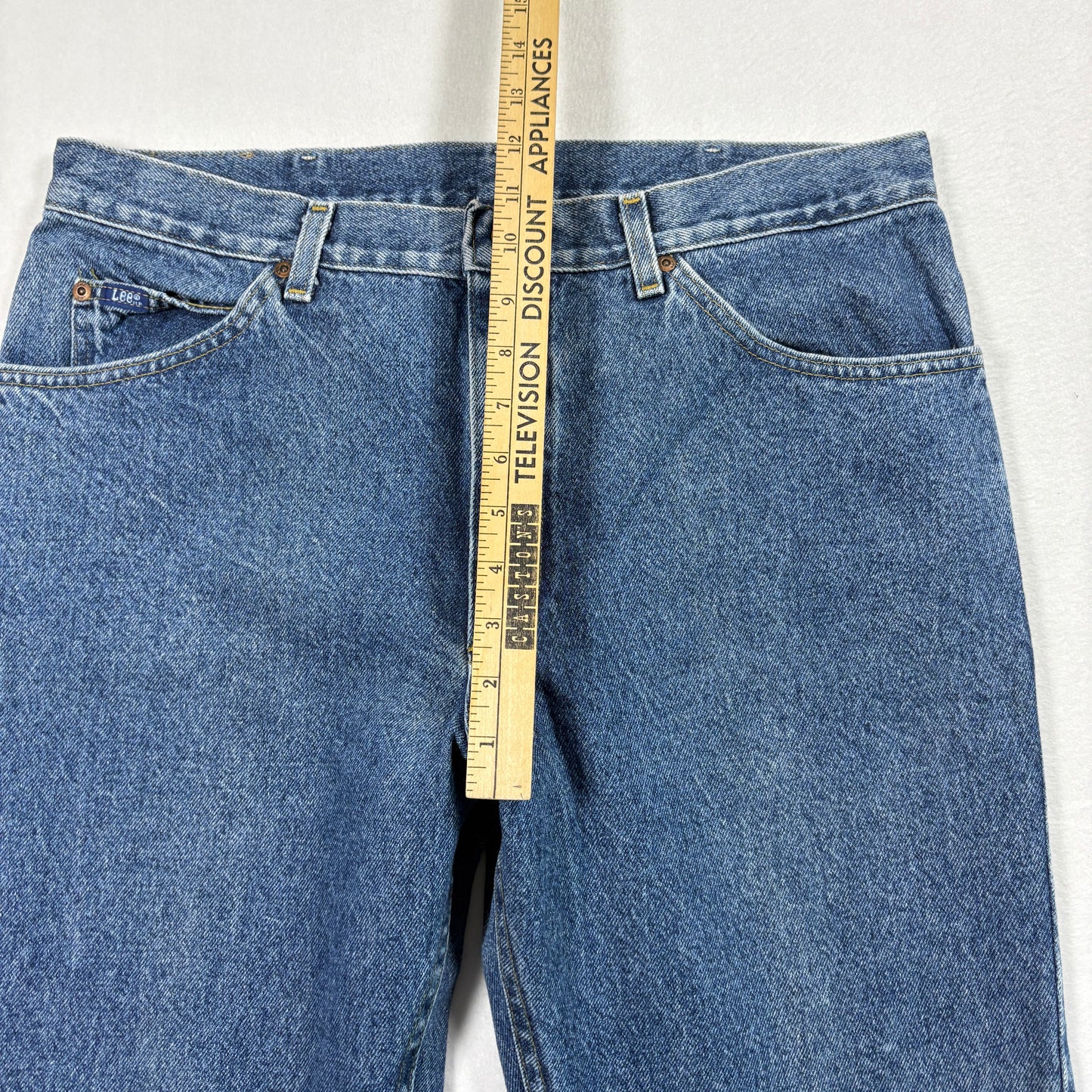Lee Mens Jeans 38x30 Blue Denim Y2K Vintage Straight 90s Grunge Classic USA