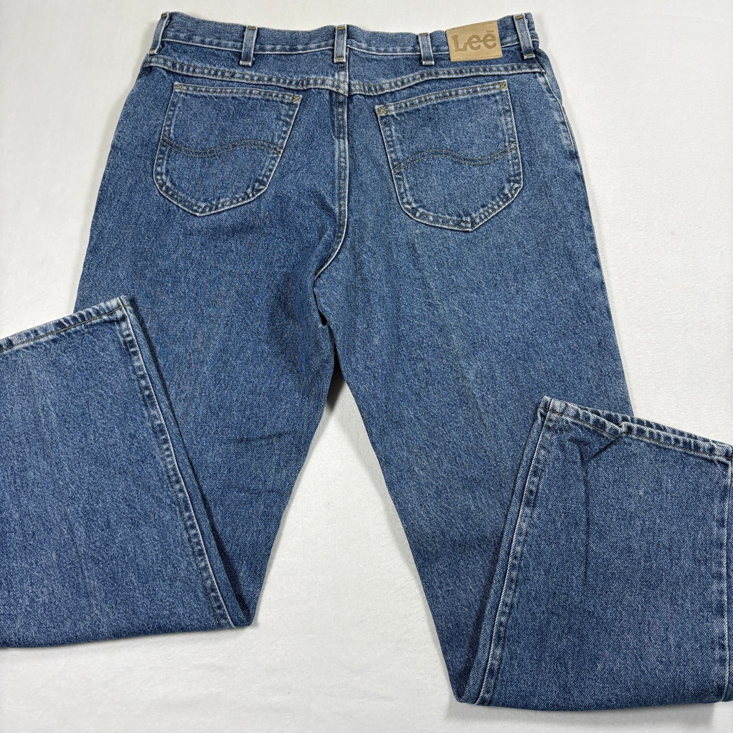 Lee Mens Jeans 38x30 Blue Denim Y2K Vintage Straight 90s Grunge Classic USA