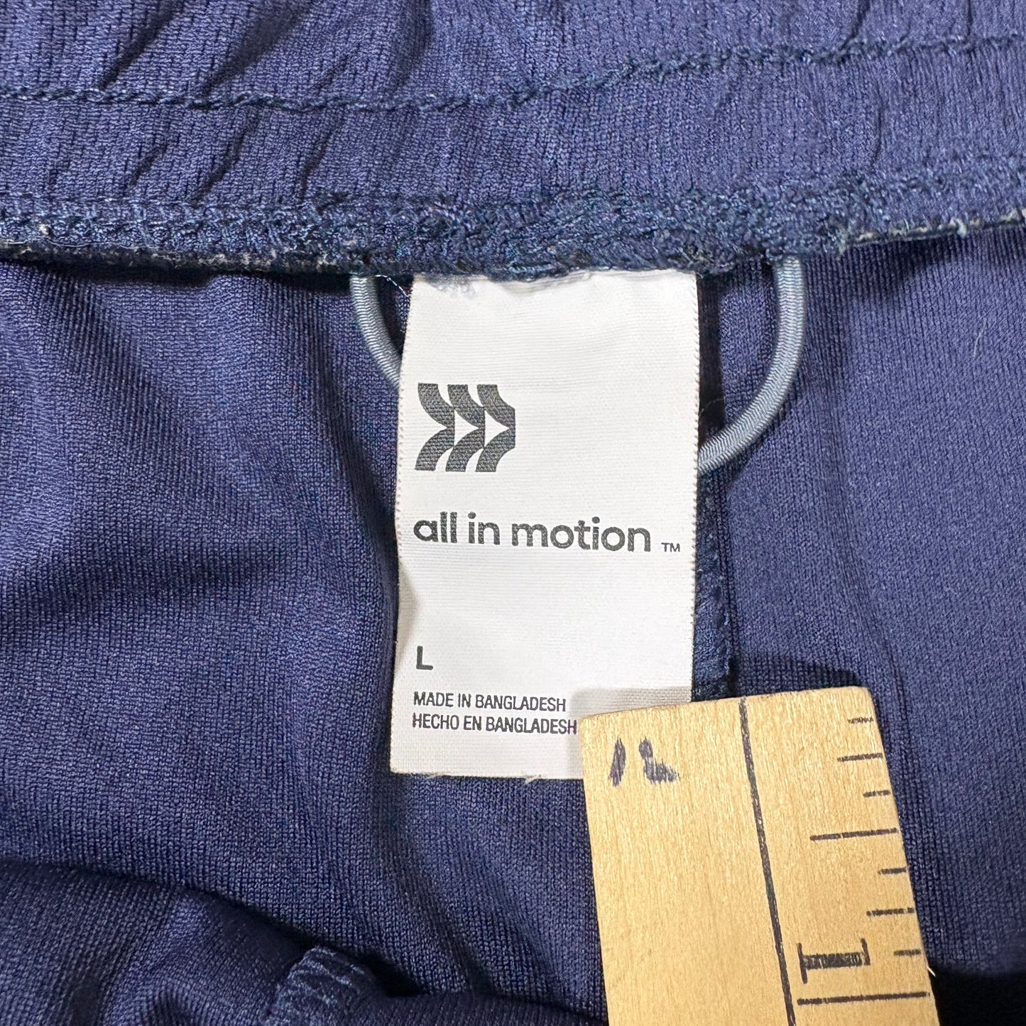 All In Motion Men’s Shorts L Navy Blue Athletic Training Performance Gym Active