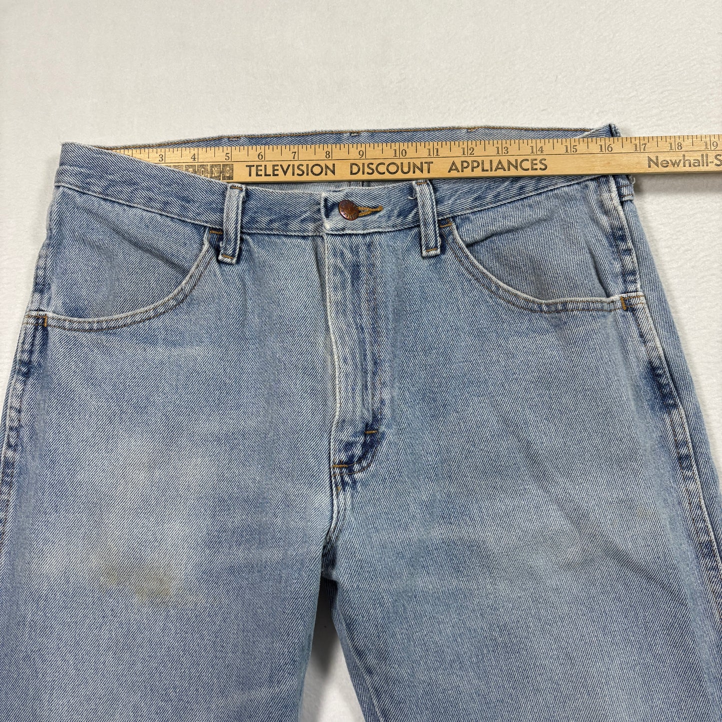 Rustler Mens Jeans 34x29 Light Blue Denim Y2K Vintage 90s Grunge Straight